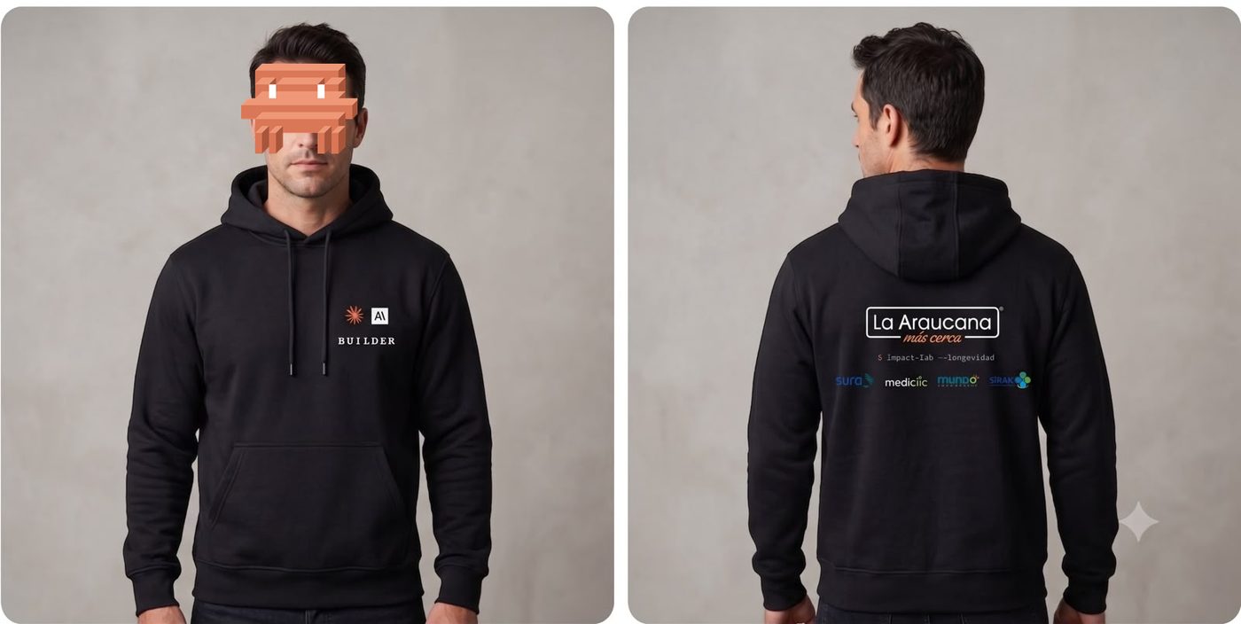 Hoodie oficial — Claude Impact Lab Longevidad
